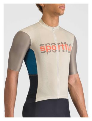 Sportful Supergiara Logo Maglia a maniche corte Grigio/Verde