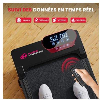 Tapis de marche Fitness T7 compact sous bureau Noir avec tapis