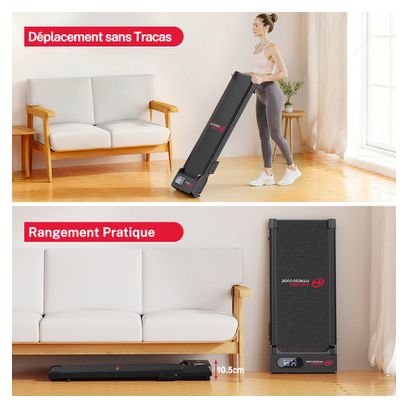 Tapis de marche Fitness T7 compact sous bureau Noir avec tapis