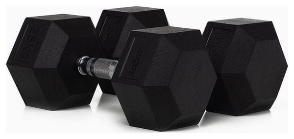 Haltères Hexagonaux 25Kg (Paire) - BOOMFIT