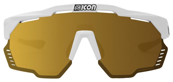 Scicon Aeroshade Kunken Brille Hochglanz Weiß / Spiegelbronze