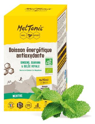 Confezione da 6 Meltonic Organic Antioxidant Mint Energy Drinks 6x35g