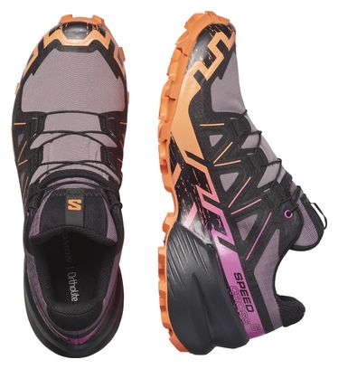 Chaussures de Trail Running Femme Salomon Speedcross 6 GTX Rose Orange Noir
