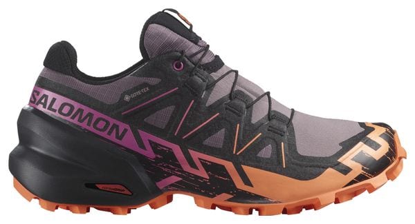 Women's Trail Running Shoes Salomon Speedcross 6 GTX Rose Orange Black