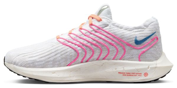 Wiederaufbereitetes Produkt - Nike Pegasus Turbo Next Natur Laufschuhe Weiß Rosa Damen