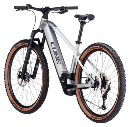 Cube Reaction Hybrid SLT 750 Electric Hardtail MTB Shimano XT 12S 750 Wh 27.5'' Silver Cream White 2023