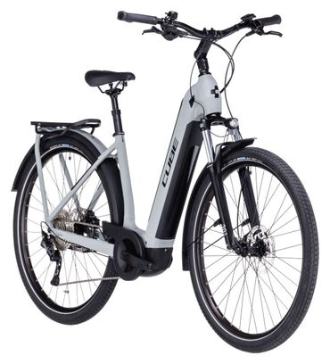 Vélo de Ville Électrique Cube Kathmandu Hybrid One 750 Easy Entry Shimano Deore 10V 750 Wh 700 mm Gris Vert Swamp 2024