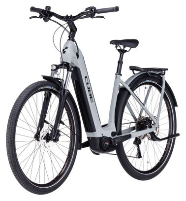 Vélo de Ville Électrique Cube Kathmandu Hybrid One 750 Easy Entry Shimano Deore 10V 750 Wh 700 mm Gris Vert Swamp 2024