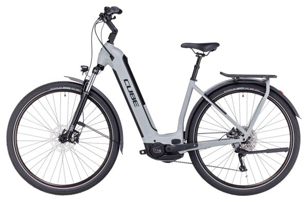 Vélo de Ville Électrique Cube Kathmandu Hybrid One 750 Easy Entry Shimano Deore 10V 750 Wh 700 mm Gris Vert Swamp 2024