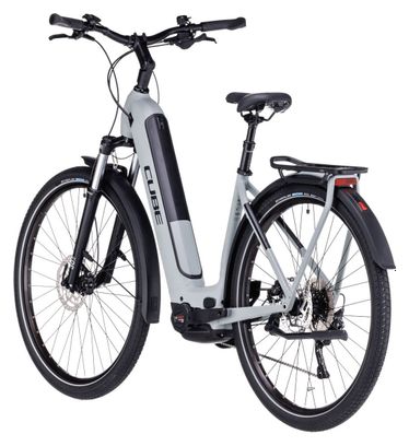 Vélo de Ville Électrique Cube Kathmandu Hybrid One 750 Easy Entry Shimano Deore 10V 750 Wh 700 mm Gris Vert Swamp 2024