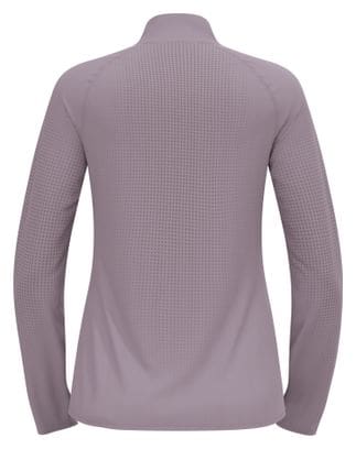 Women's Running Sweater Odlo Zeroweight Warm 2.0 1/2 Zip Mauve