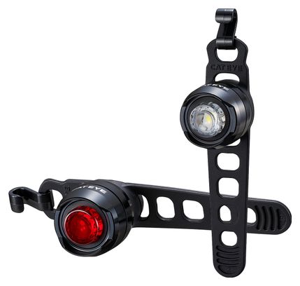 Juego de luces recargables Cateye ORB negro