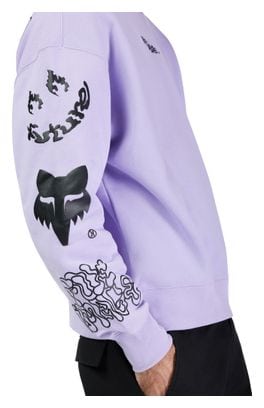 Sweat Homme Fox Oversized Crew Hello Future Violet