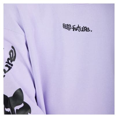 Sweat Homme Fox Oversized Crew Hello Future Violet