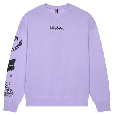 Sweat Homme Fox Oversized Crew Hello Future Violet