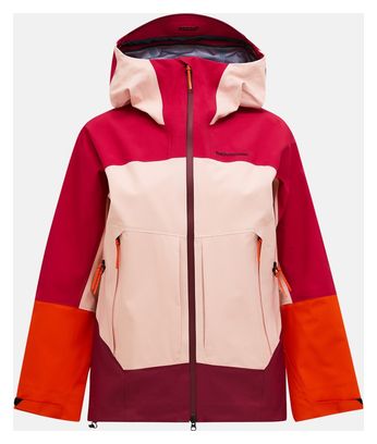 Dames Peak Performance Vislight GTX C-Knit Waterdichte Jas Roze