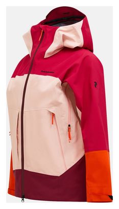 Dames Peak Performance Vislight GTX C-Knit Waterdichte Jas Roze