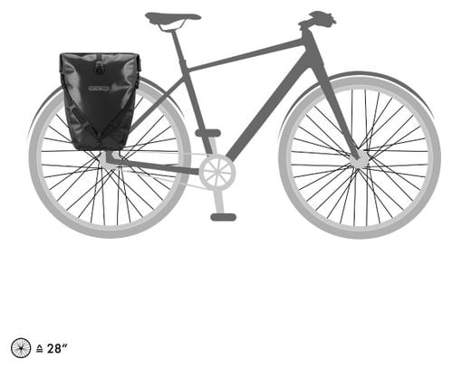 Bolsa para bicicleta Ortlieb Back-Roller Free Single Quick-Lock2.1 20L Negra