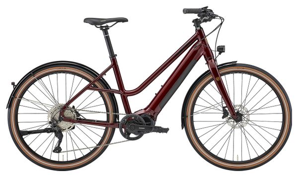 Kona Ecoco DL Bicicleta eléctrica de ciudad Shimano Deore 10S 500 Wh 27.5'' Pinot Noir Roja