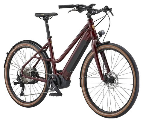 Kona Ecoco DL Electric City Bike Shimano Deore 10S 500 Wh 27.5'' Pinot Noir Rot