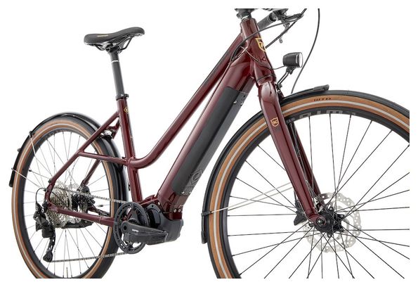 Kona Ecoco DL Electric City Bike Shimano Deore 10S 500 Wh 27.5'' Pinot Noir Red