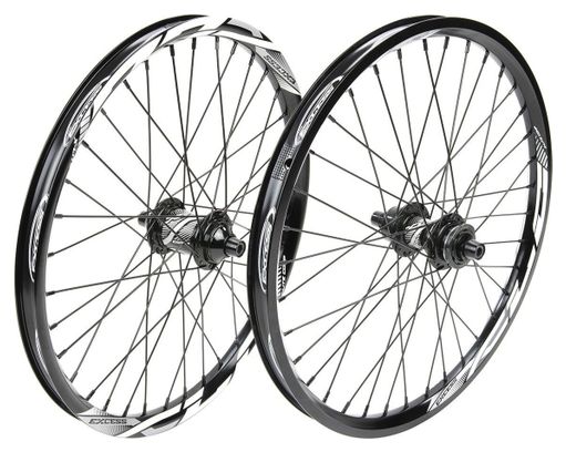 Excess XLC-1 Pro 20'' BMX Wheelset | 10 mm | 36 Holes Black