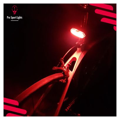 Kit d'éclairage vélo USB rechargeable 300 et 120 Lumen LED