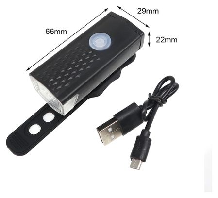 Kit d'éclairage vélo USB rechargeable 300 et 120 Lumen LED