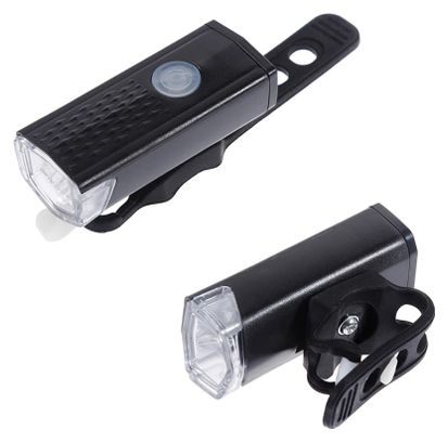 Kit d'éclairage vélo USB rechargeable 300 et 120 Lumen LED