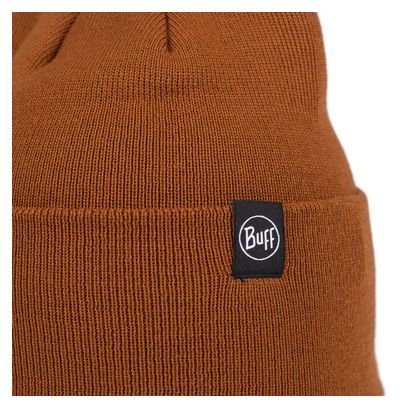 Buff Knitted Beanie Brown
