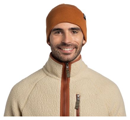 Buff Knitted Beanie Brown