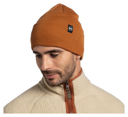 Buff Knitted Beanie Brown