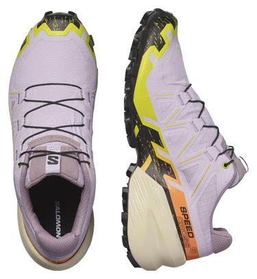 Zapatillas Trail <strong>Running Mujer Salomon Speedcross 6 Amarillo Violeta</strong>