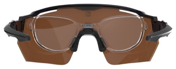 Gafas AZR Race RX Negro Transparente / Lente Hidrofóbica Dorada