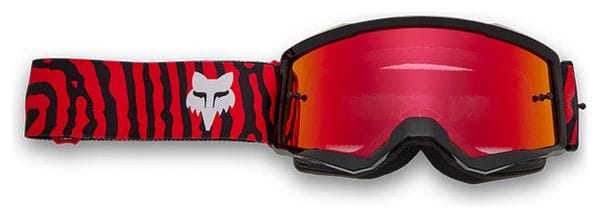 Fox Hand Impression Junior Mask - Spark Visier Rot Fluoreszierend