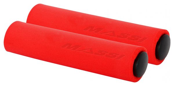 Paire de Grips Massi Silicone Mat Rouge