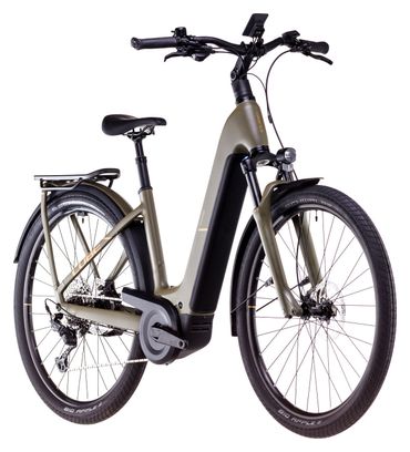 Cube Kathmandu Hybrid Pro 800 Elektrische Hybride Fiets Shimano Cues 11S 800 Wh 700 mm Stoffig Olijfgroen 2025