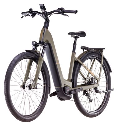 Cube Kathmandu Hybrid Pro 800 Elektrische Hybride Fiets Shimano Cues 11S 800 Wh 700 mm Stoffig Olijfgroen 2025