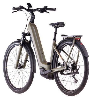 Cube Kathmandu Hybrid Pro 800 Elektrische Hybride Fiets Shimano Cues 11S 800 Wh 700 mm Stoffig Olijfgroen 2025