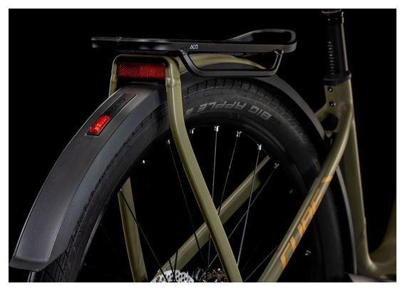 Cube Kathmandu Hybrid Pro 800 Elektrische Hybride Fiets Shimano Cues 11S 800 Wh 700 mm Stoffig Olijfgroen 2025