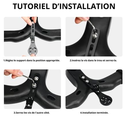 Support déporté guidon aéro pour compteur Garmin