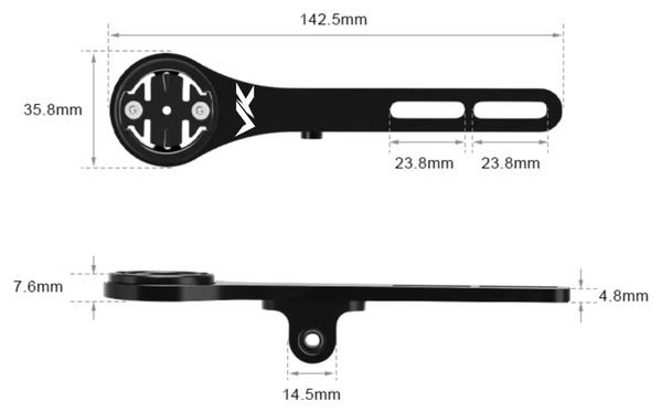 Support déporté guidon aéro pour compteur Garmin