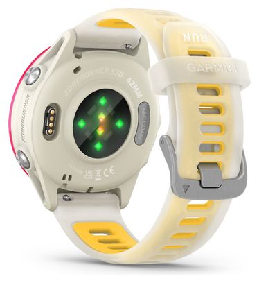 Garmin Forerunner 570 GPS Horloge - 42 mm Roze Aluminium Beige