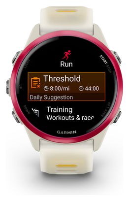 Garmin Forerunner 570 GPS Horloge - 42 mm Roze Aluminium Beige