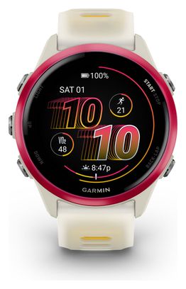 Garmin Forerunner 570 GPS Horloge - 42 mm Roze Aluminium Beige