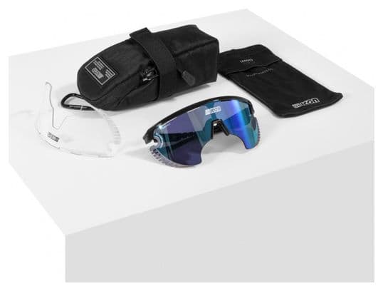 Scicon Sports Aerowing Lamon Lunettes De Soleil De Performance Sportive (Multimirror Bleu Scnpp/Luminosité Blanche)