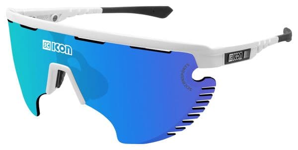 Scicon Sports Aerowing Lamon Lunettes De Soleil De Performance Sportive (Multimirror Bleu Scnpp/Luminosité Blanche)