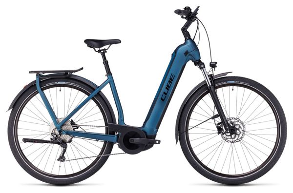 Cube Kathmandu Hybrid One 750 Easy Entry Electric City Bike Shimano Deore 10S 750 Wh 700 mm Blau 2024