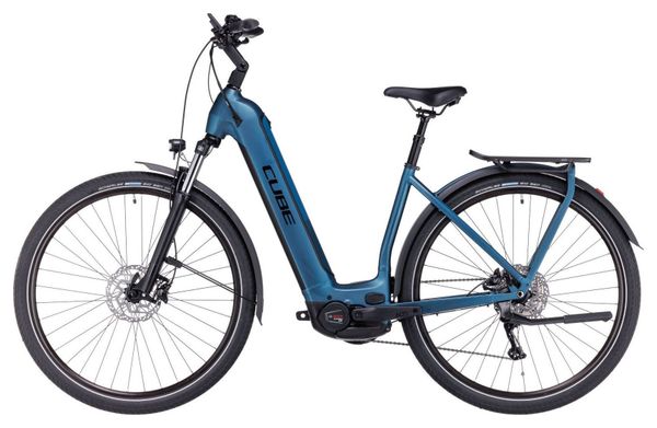 Cube Kathmandu Hybrid One 750 Easy Entry Electric City Bike Shimano Deore 10S 750 Wh 700 mm Blau 2024