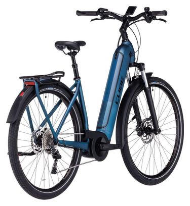 Cube Kathmandu Hybrid One 750 Easy Entry Elektrische Stadsfiets Shimano Deore 10S 750 Wh 700 mm Blauw 2024